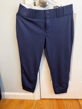Women's Navy High-Waist Track Jogger Pants